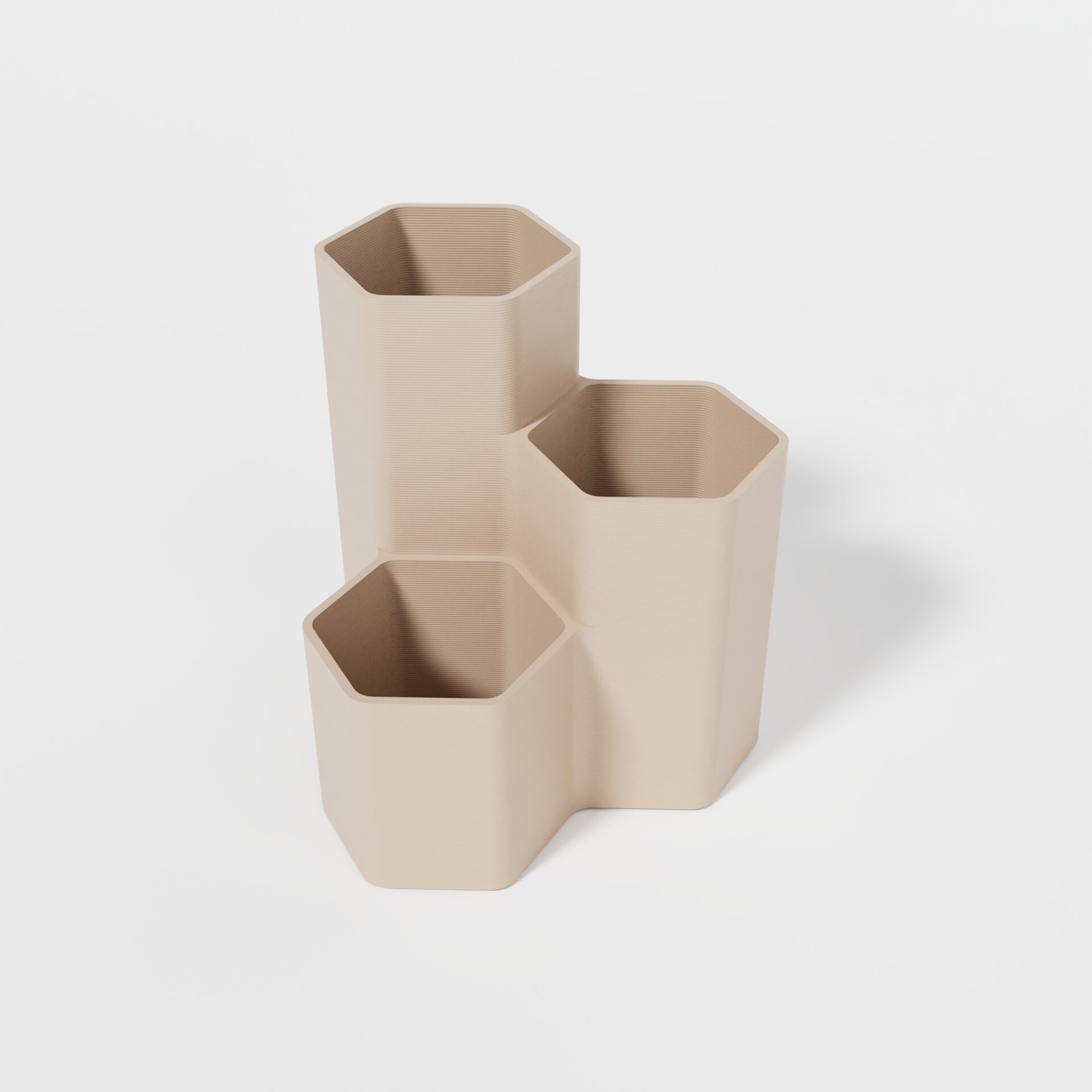 Miniatura 2 do modelo 3D Hexagonal cascade pencil holder 01