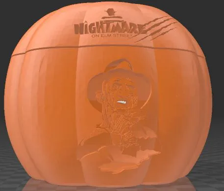 Freddy Krueger Pumpkin Container