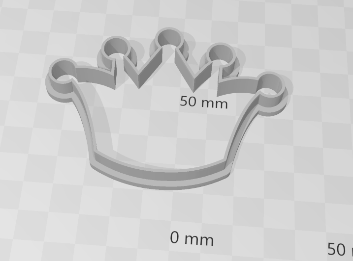 Crown cookie cutter 02cm - 10cm
