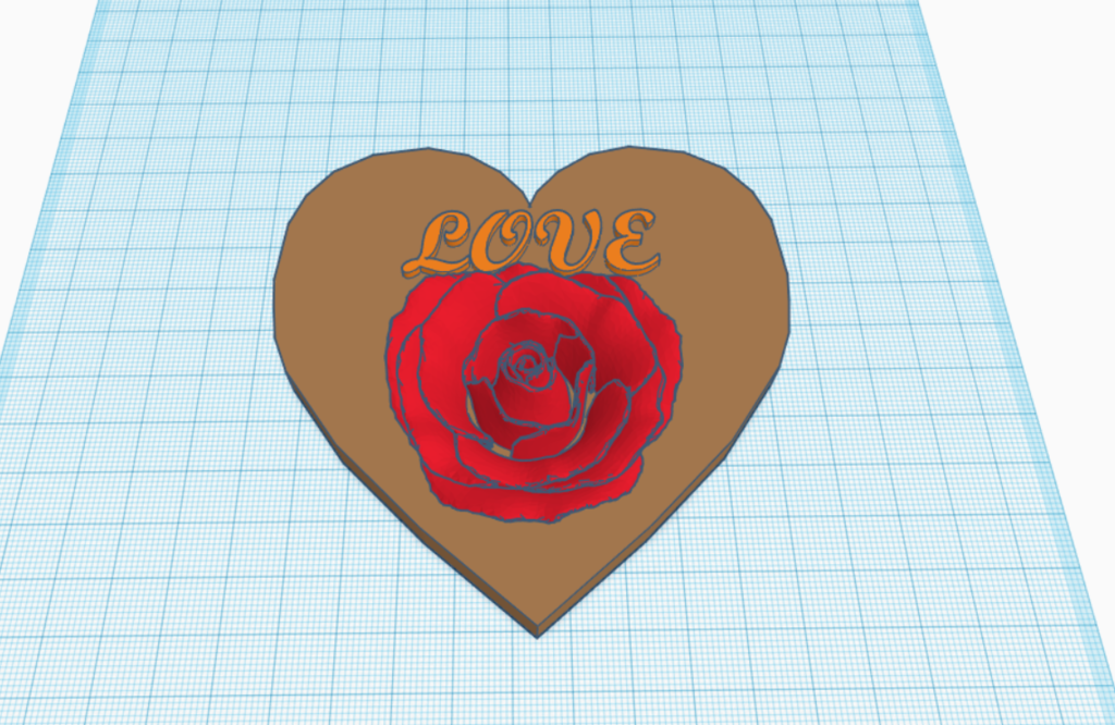 Valentine Heart with Rose