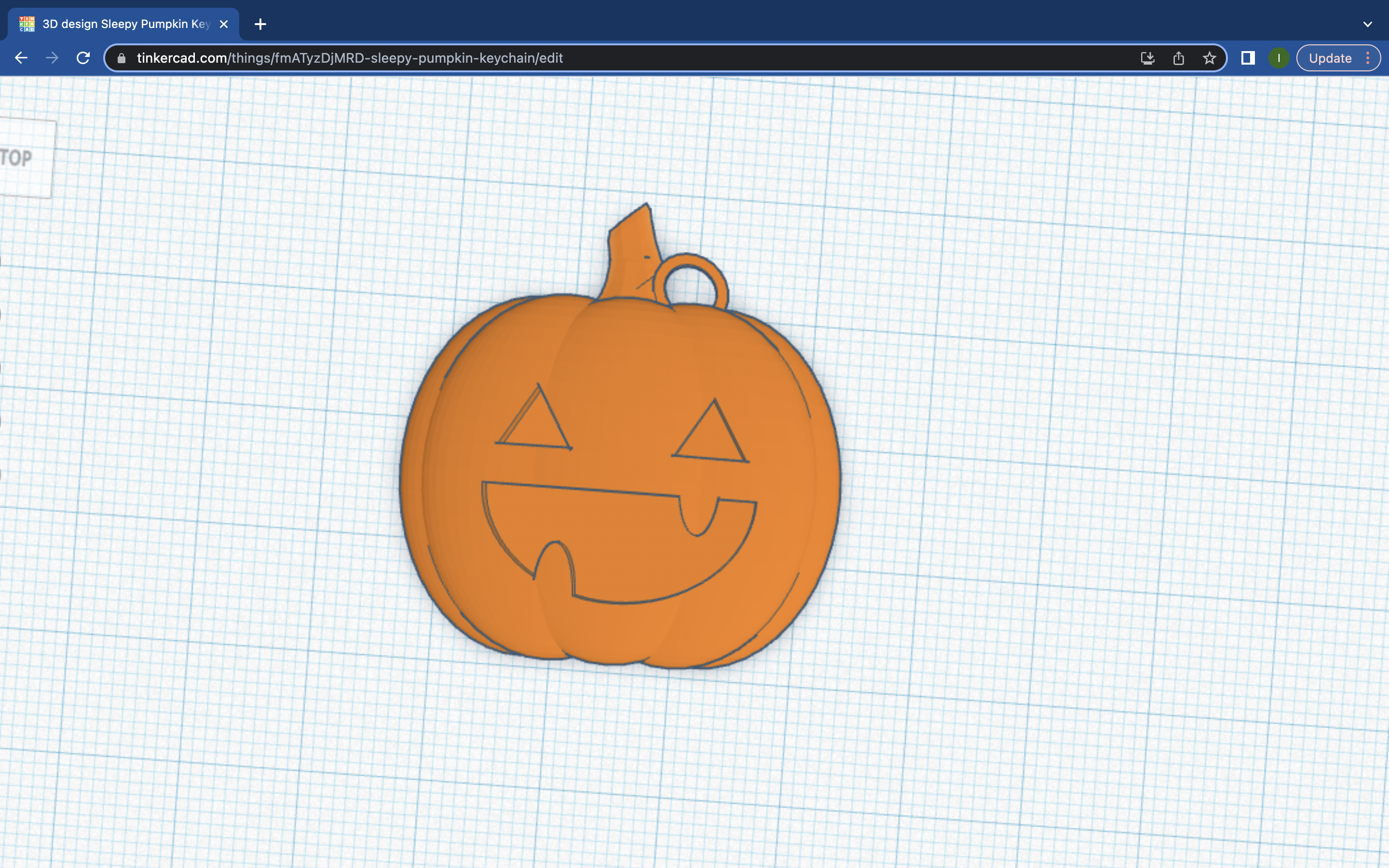 Cute Pumpkin Keychain Large Mouth