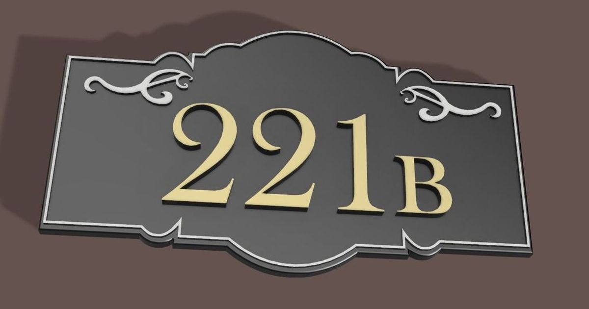 221B Baker st. (Sherlock Holmes) by Tech_Outreach | Download free STL ...