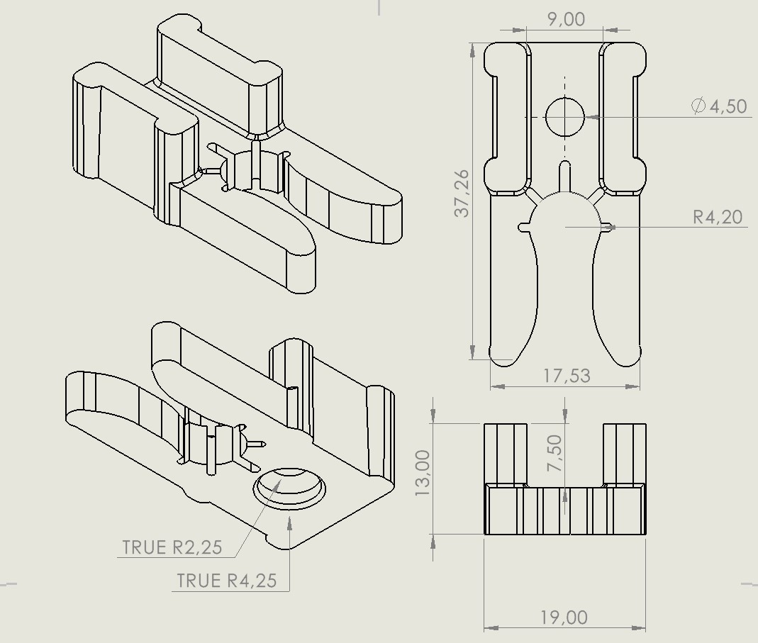 Slide door holding clip