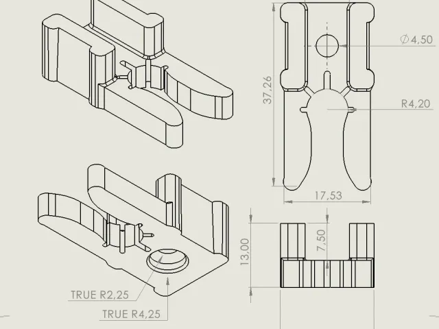 Slide door holding clip
