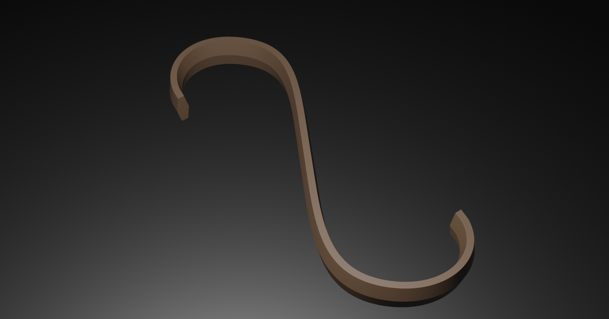 S hook by Wings | Download free STL model | Printables.com