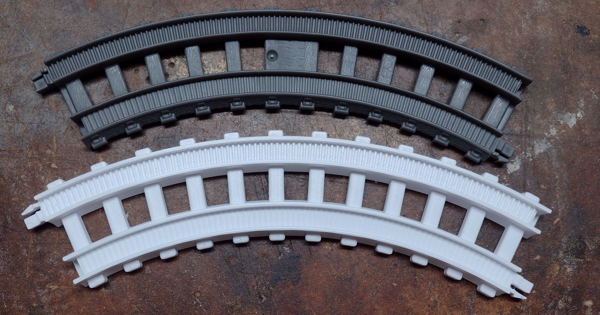 Curved train track section by Obeisance | Download free STL model ...