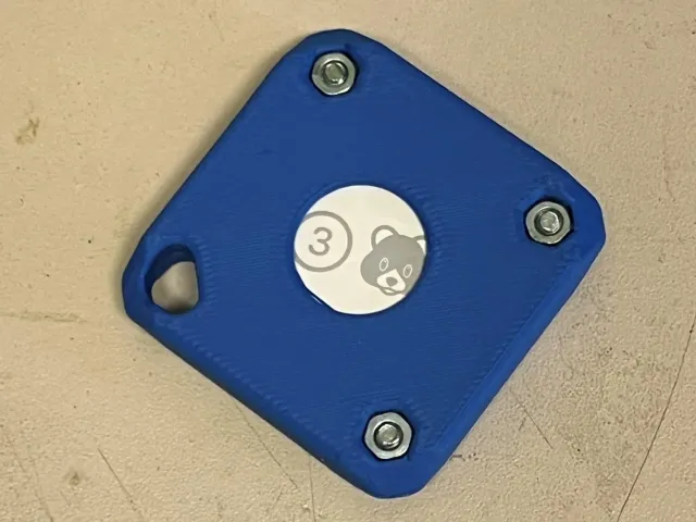 Rugged AirTag Key Ring Case with nuts