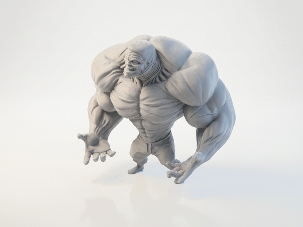 Muscular Hulk Figurine Comic Hero 3D Printable