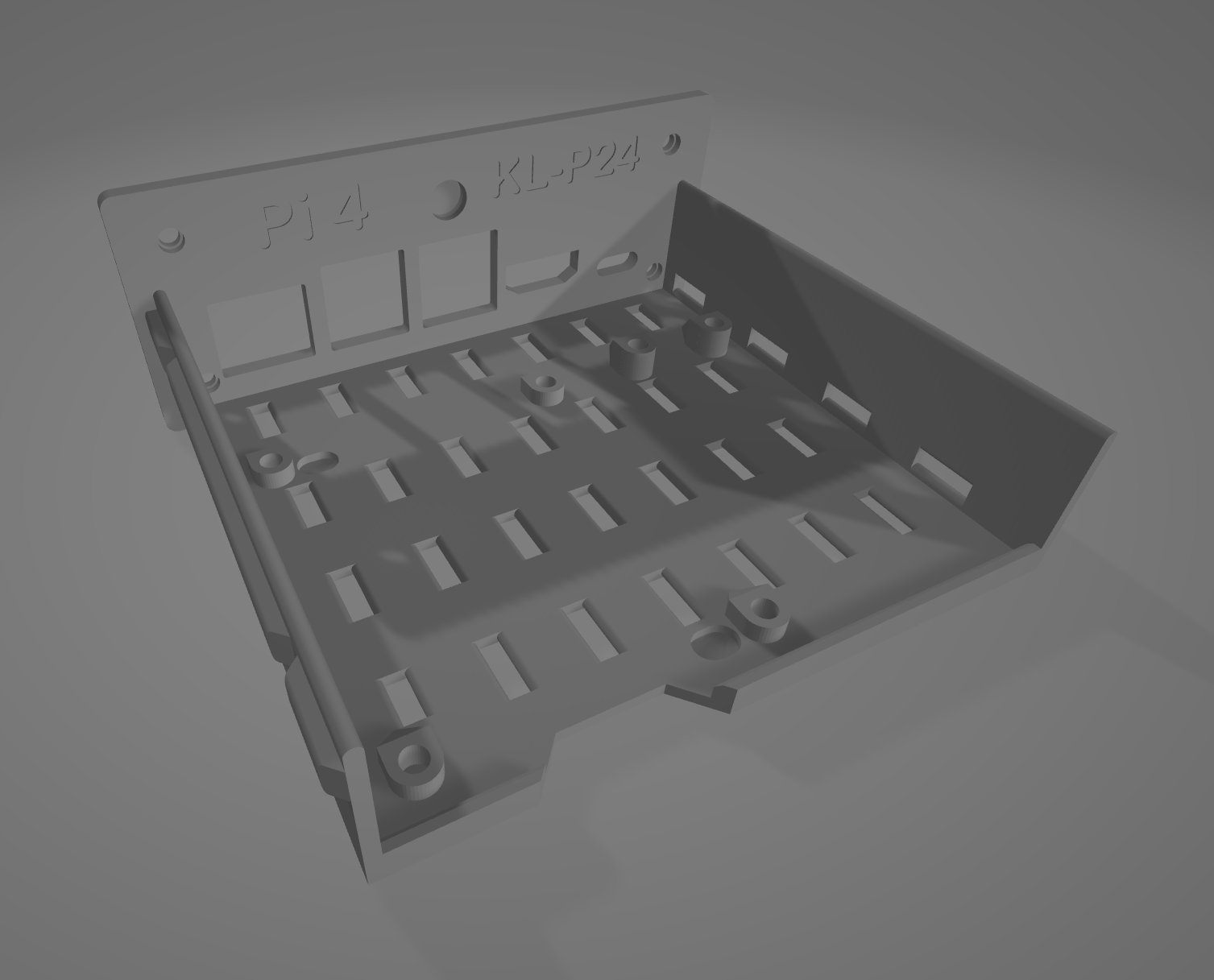 REMIX for heat-set inserts: RackSlide Raspberry Pi 4 Drawer with DeskPi KL-P24