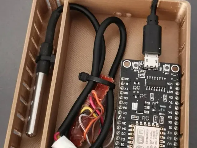 NodeMCU ESP8266 sensor case with DS18B20 place