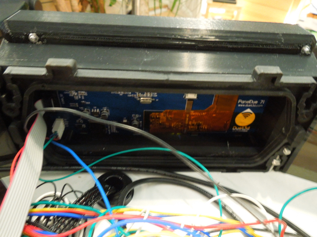 Rostock Max v3.2 PanelDue 7i mount by threonin Download free STL