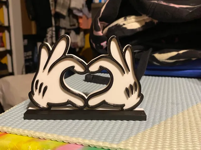 Mickey Mouse Hand Heart Plaque