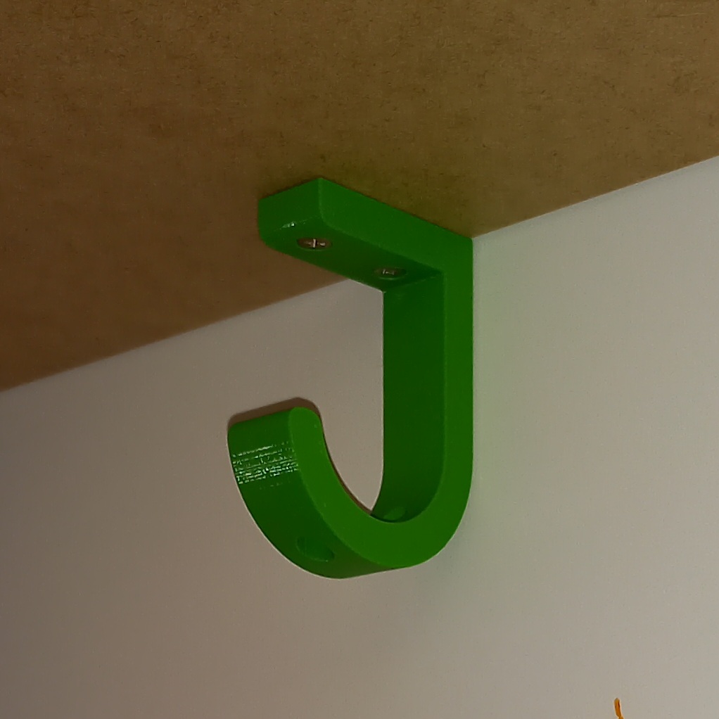 Under desk hook by Kubste | Download free STL model | Printables.com