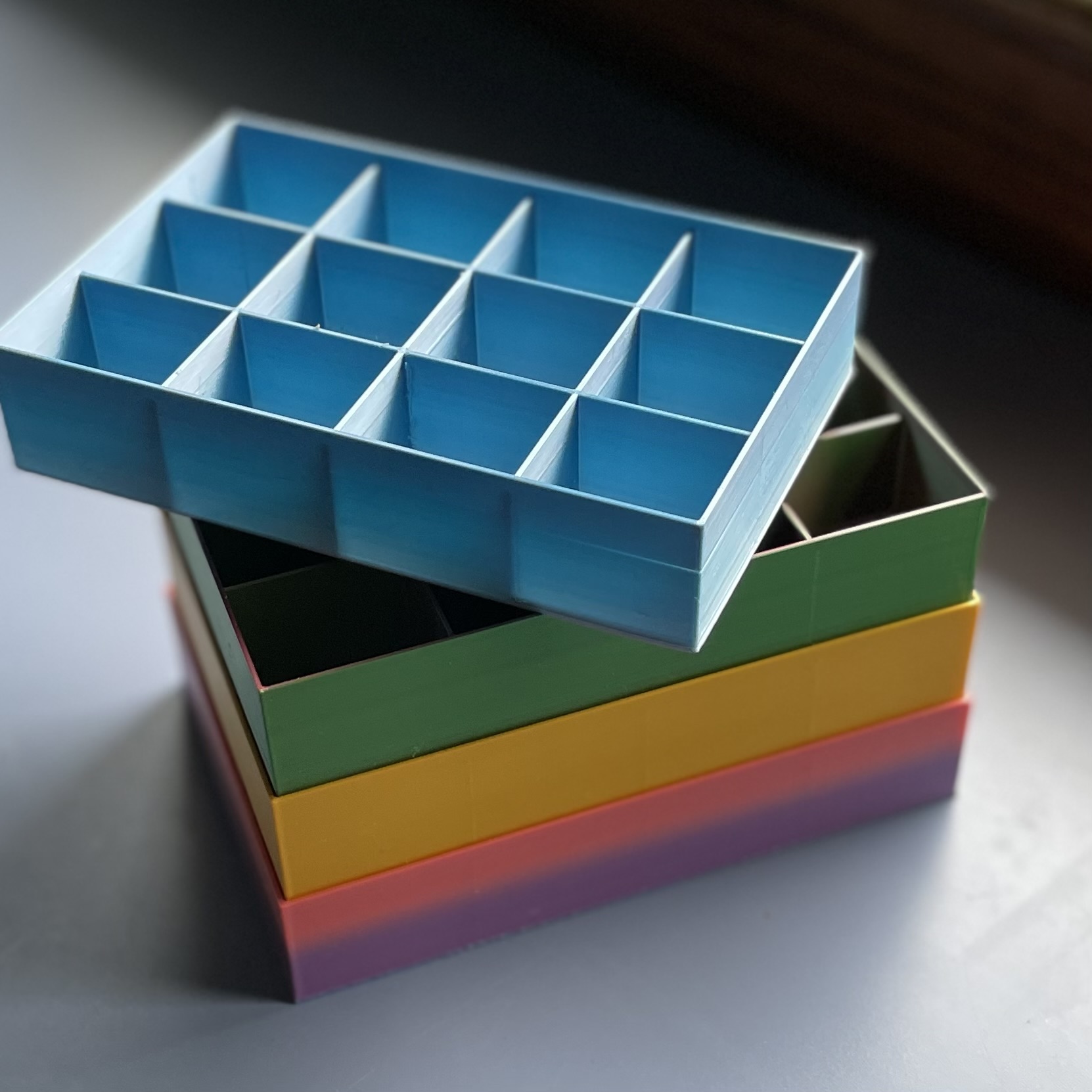 Stacking storage boxes