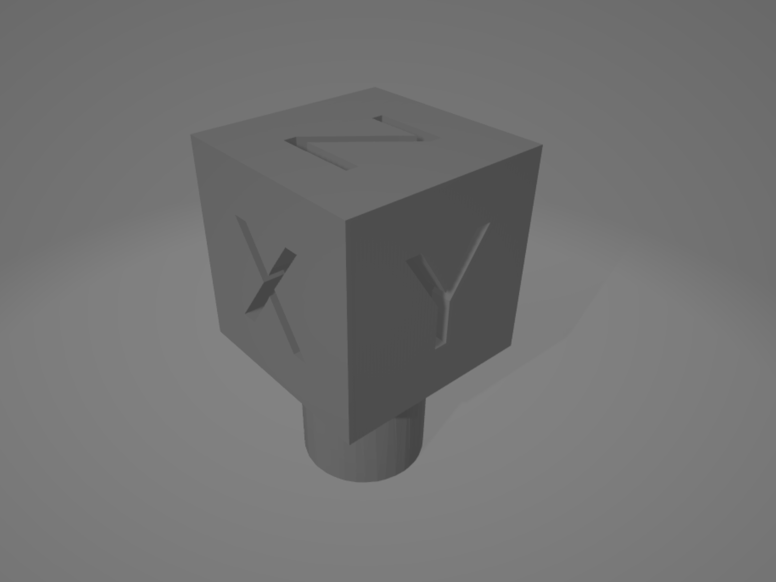 Calibration Cube LCD Knob (For ender 3/pro/v2) by The Printing Prodigy