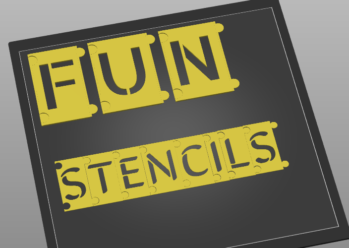 Linkable Stencil Letters