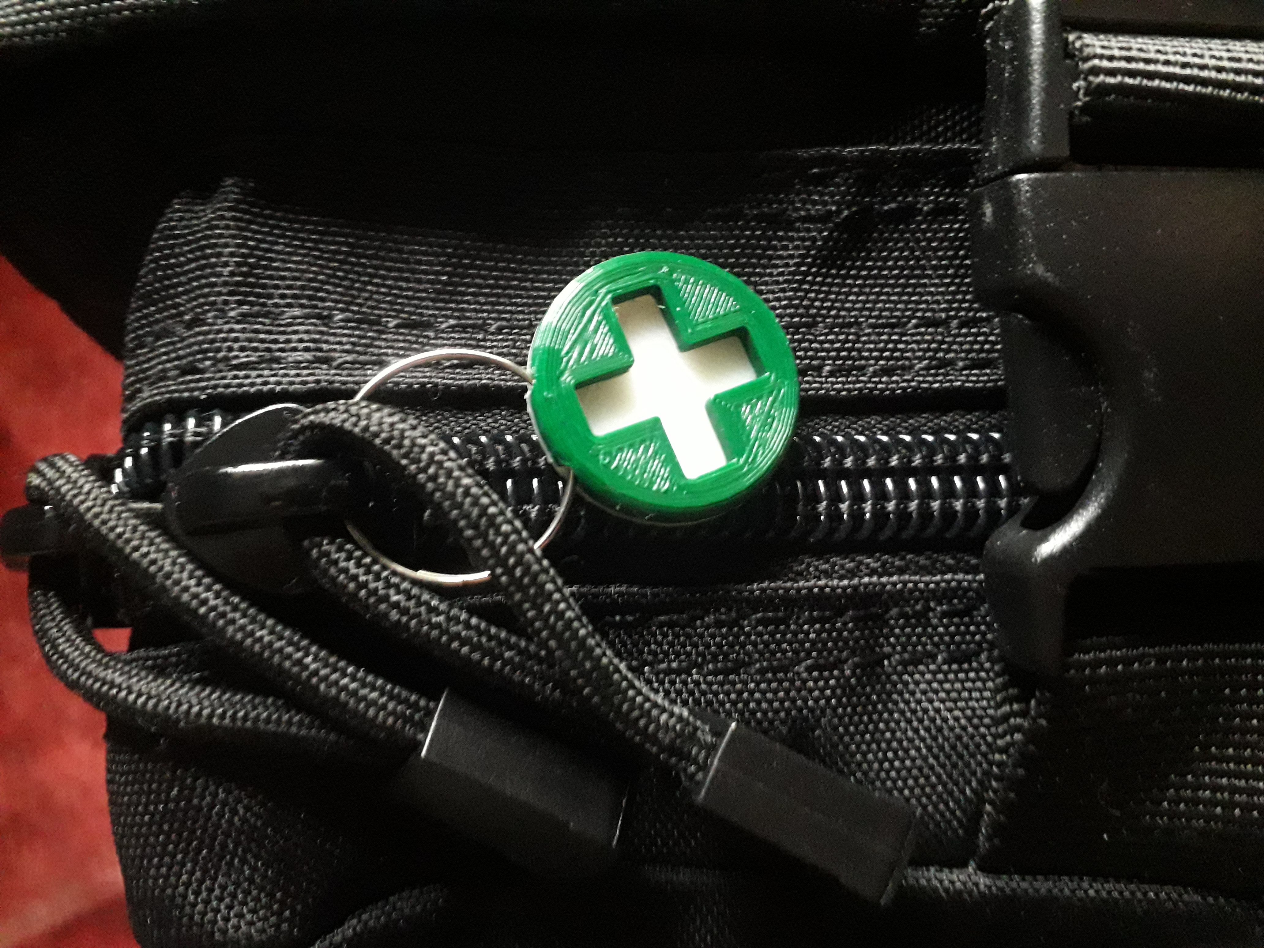 First Aid Symbol Keychain / Zipper Tag
