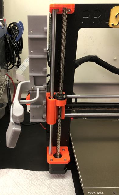 Raspberry pi camera mounting base on a Prusa printer