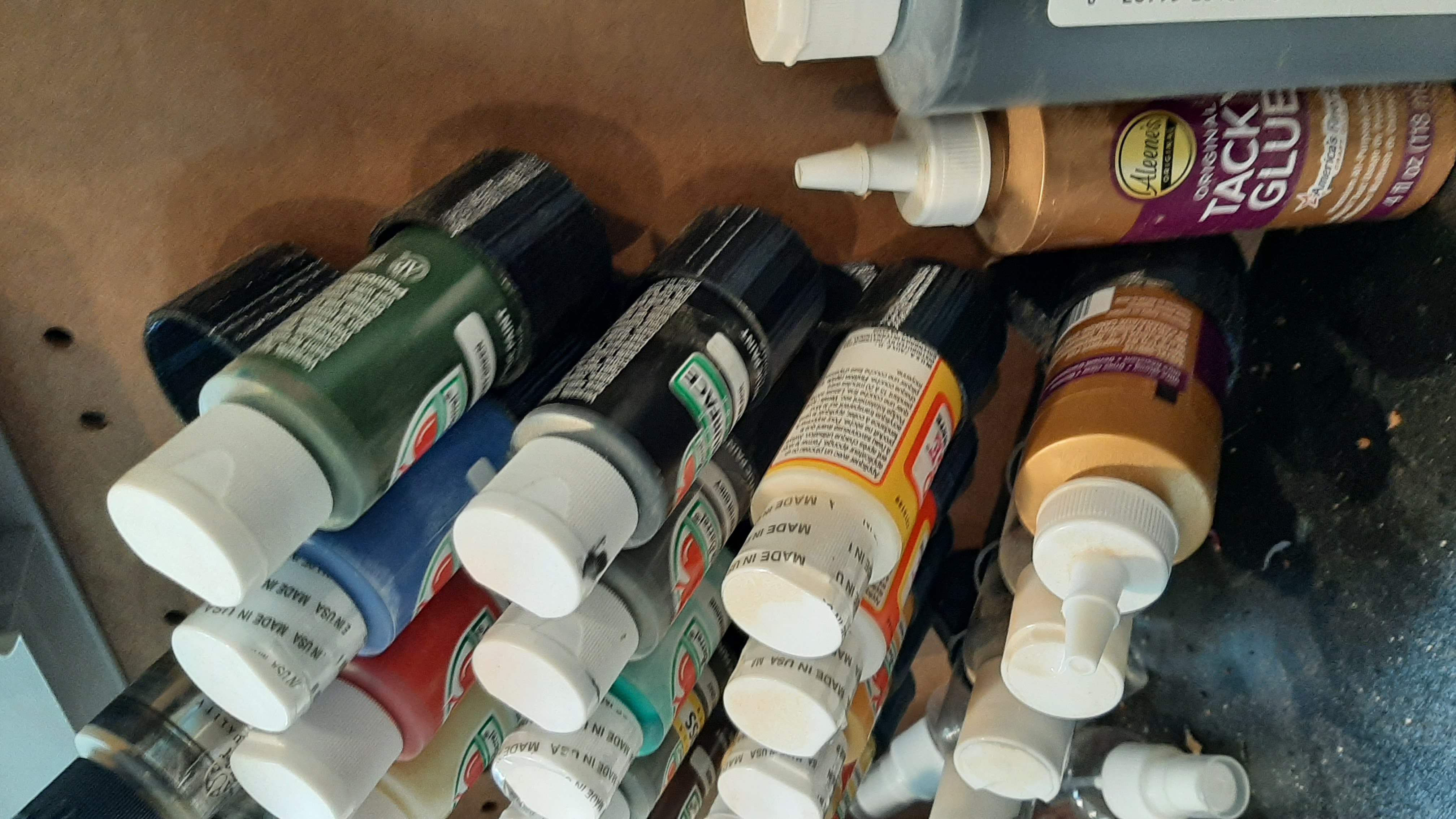 Pegboard paint holder