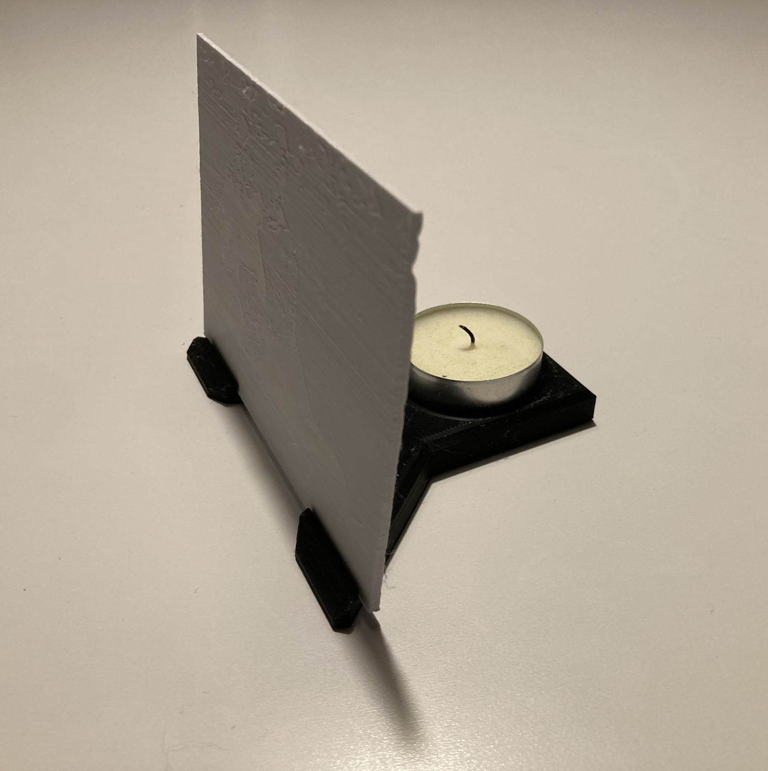 Tea candle lithopane stand