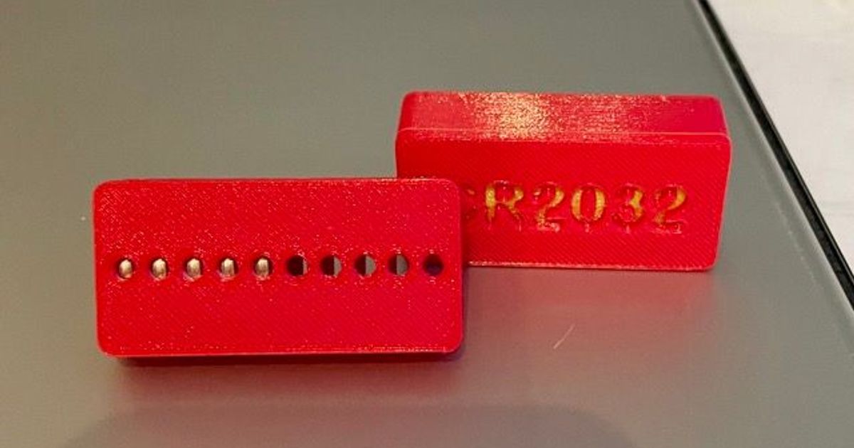 CR2032 Battery Holder by Truchsess Download free STL model