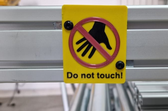 Do not touch sign