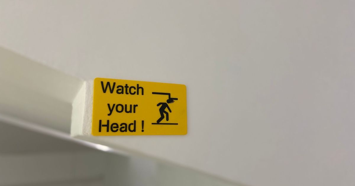 Watch your head Sign by SmArThing-3D | Download free STL model