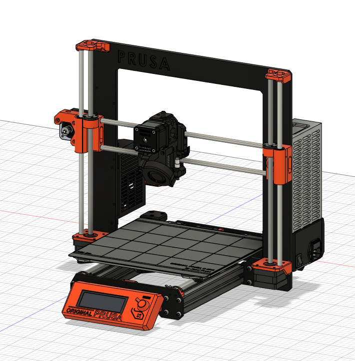 3D Modell of the Prusa i3MK3 for Fusion 360