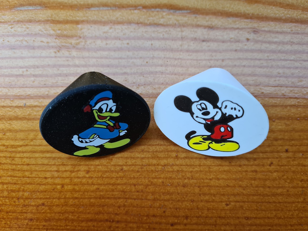 Donald Duck and Mickey Mouse knob