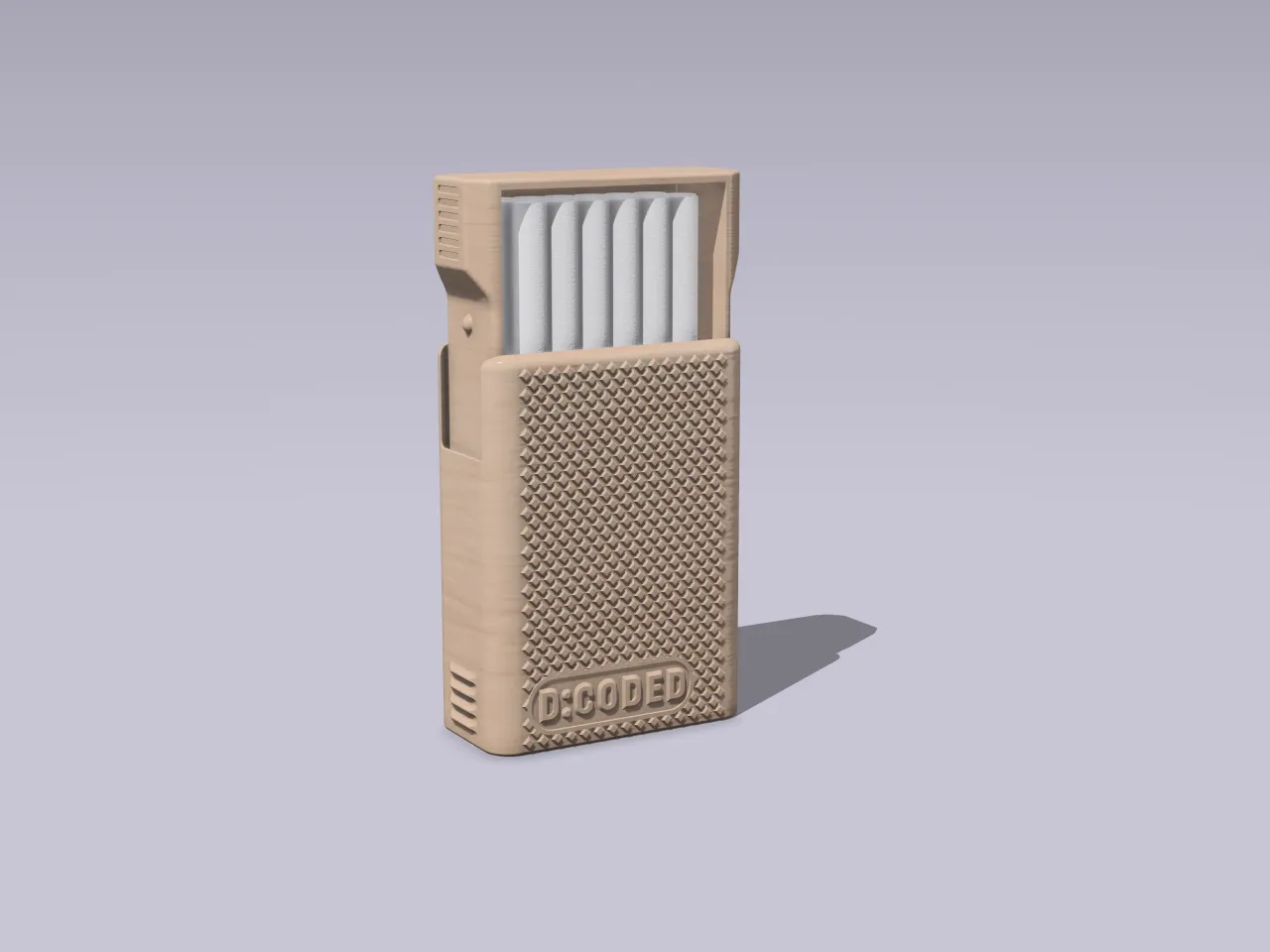 STL file tubed Cigarette Box - Box with compartments for tubed cigarettes.  🚬・3D printing template to download・Cults