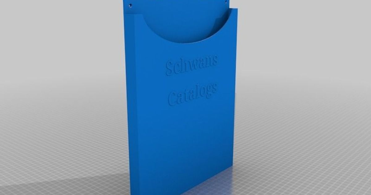 Schwans Catalog HolderWIP by DarthKevin Download free STL model