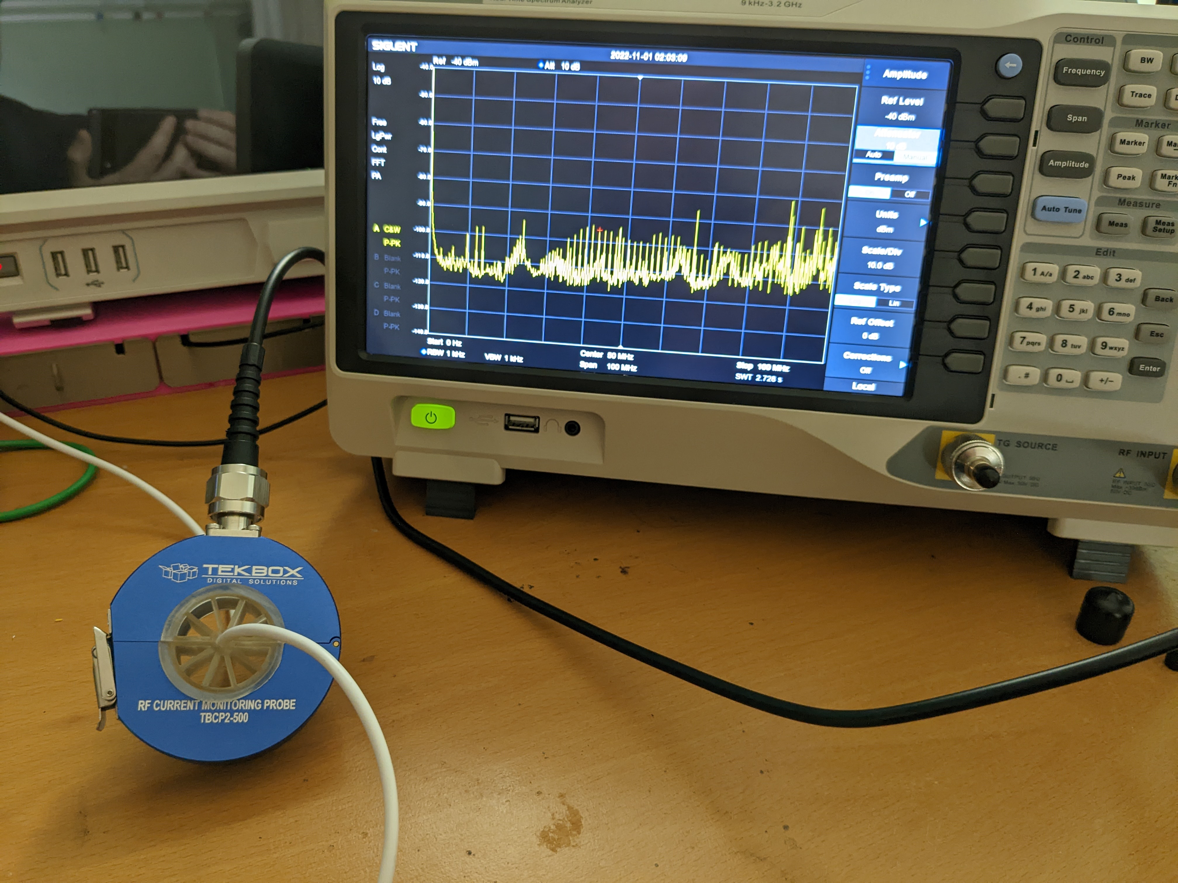 Cable support for RF current probe — miniatura 4