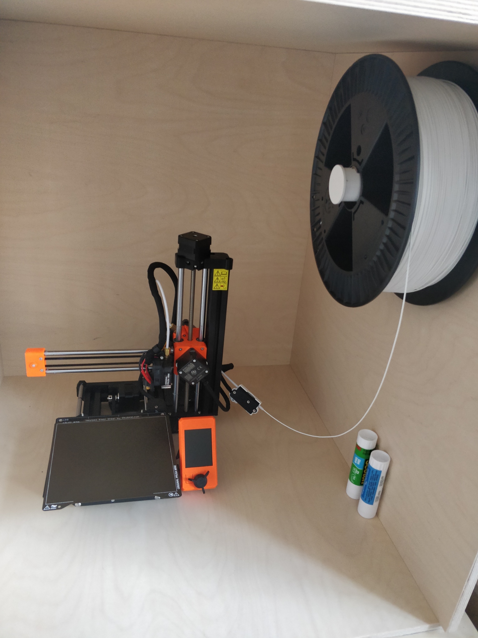 Modular Spool holder with bearings for 3D printer cabinet side wall by ...