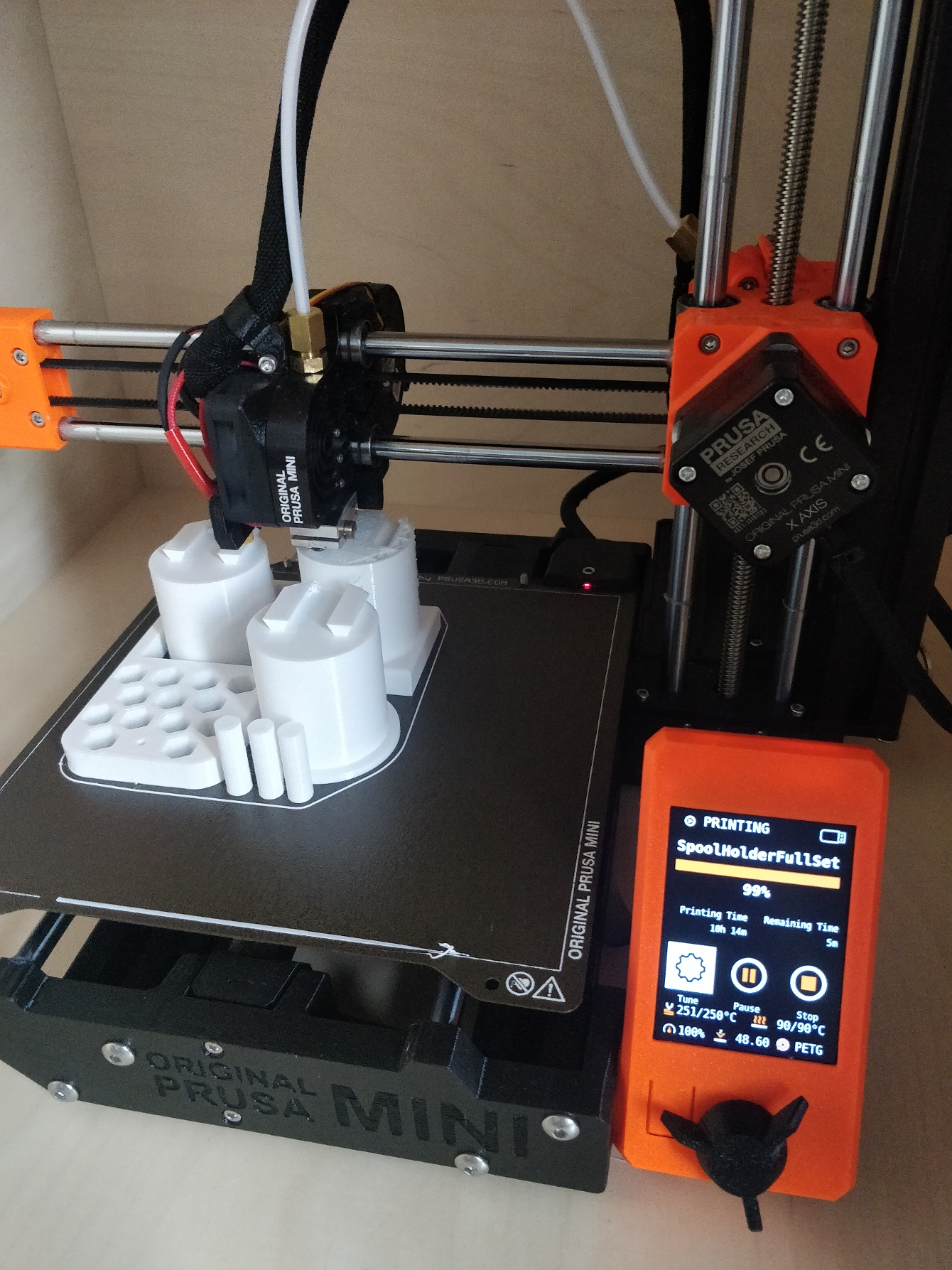 Modular Spool holder with bearings for 3D printer cabinet side wall by ...