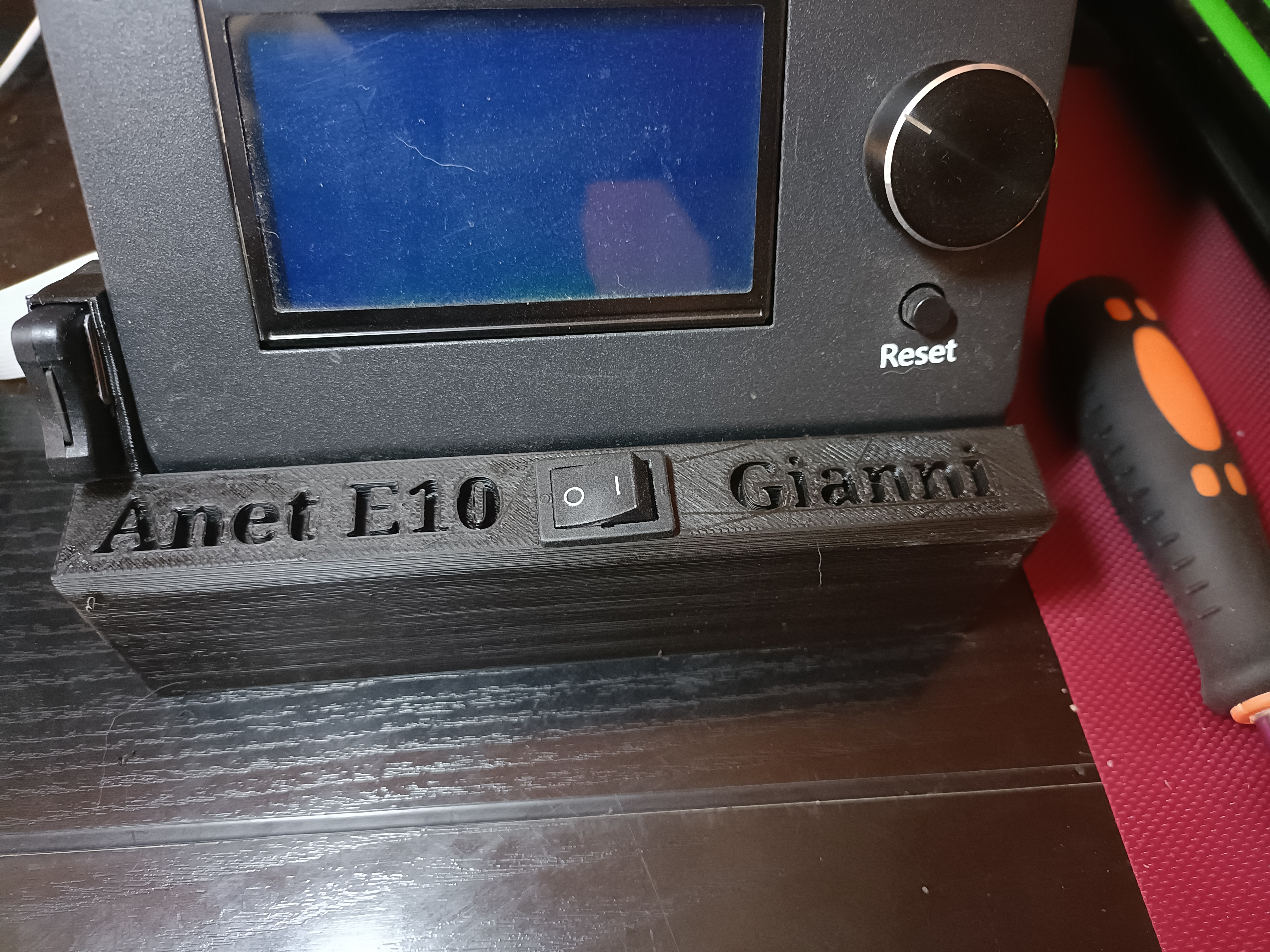Anet e10 con interruttore anteriore più supporto SD