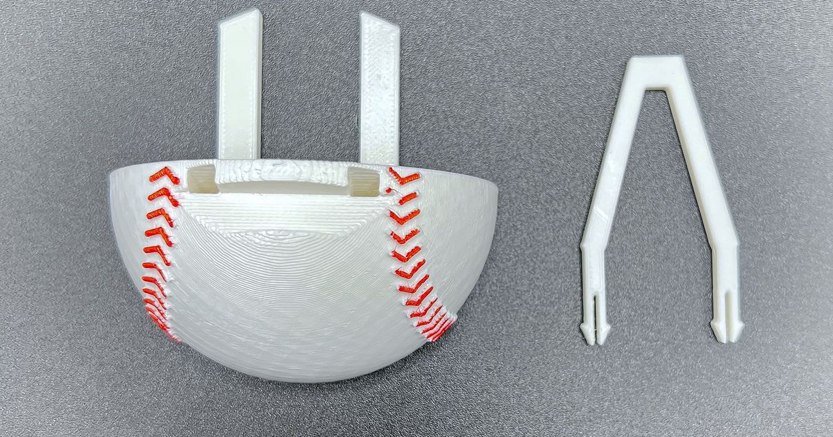 Baseball Card Holder Quarter Baseball by TDMD Download free STL