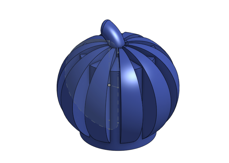 Pumpkin with cuts in