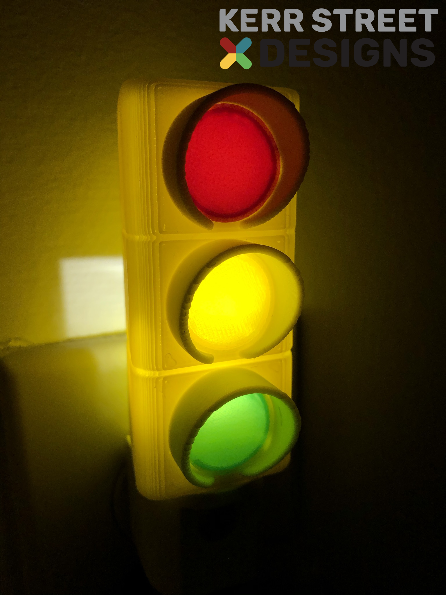Cute 3D Racing Stoplight Nightlight for Children's Rooms