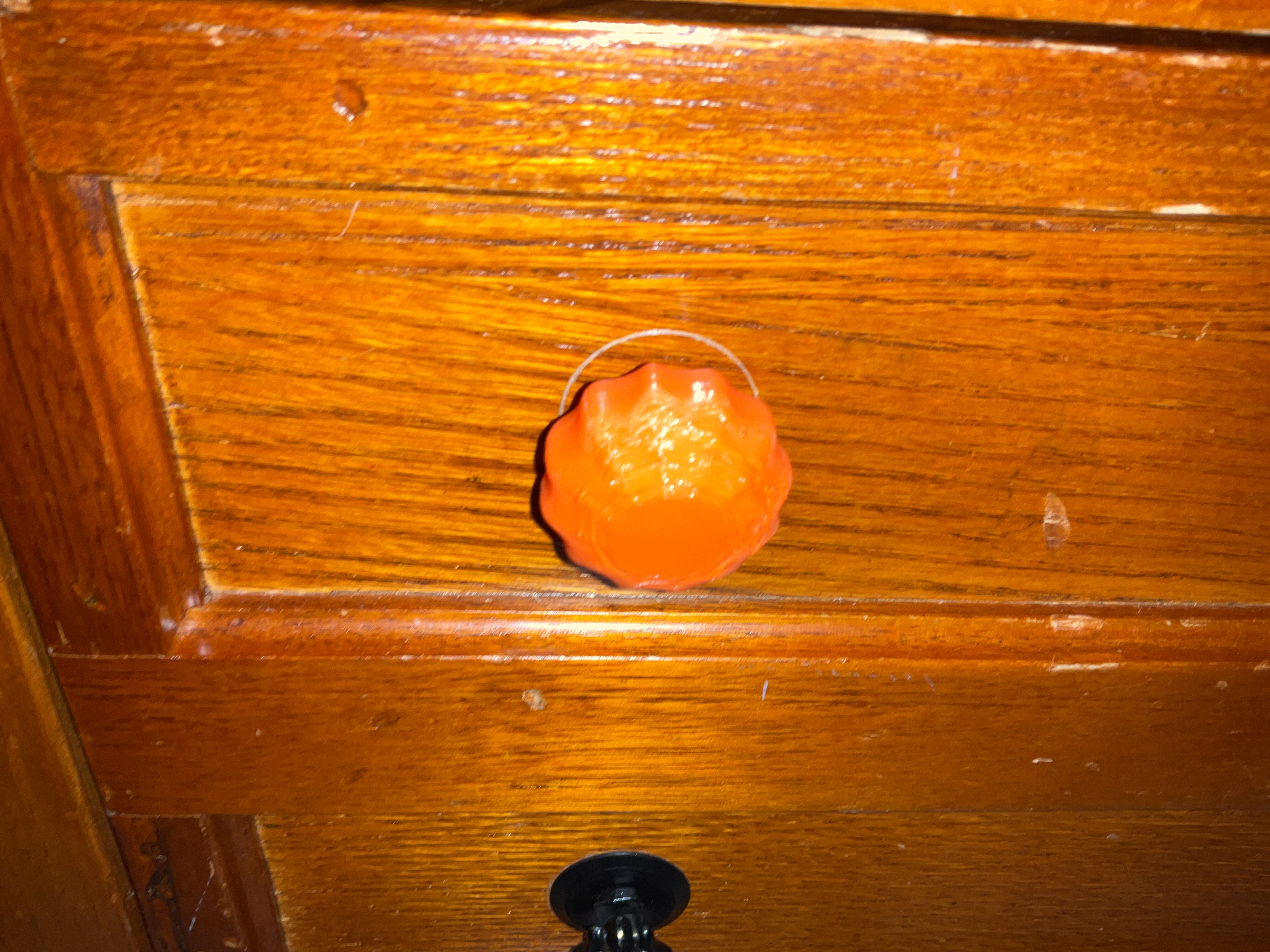 A Pumpkin Cabinet Knob.