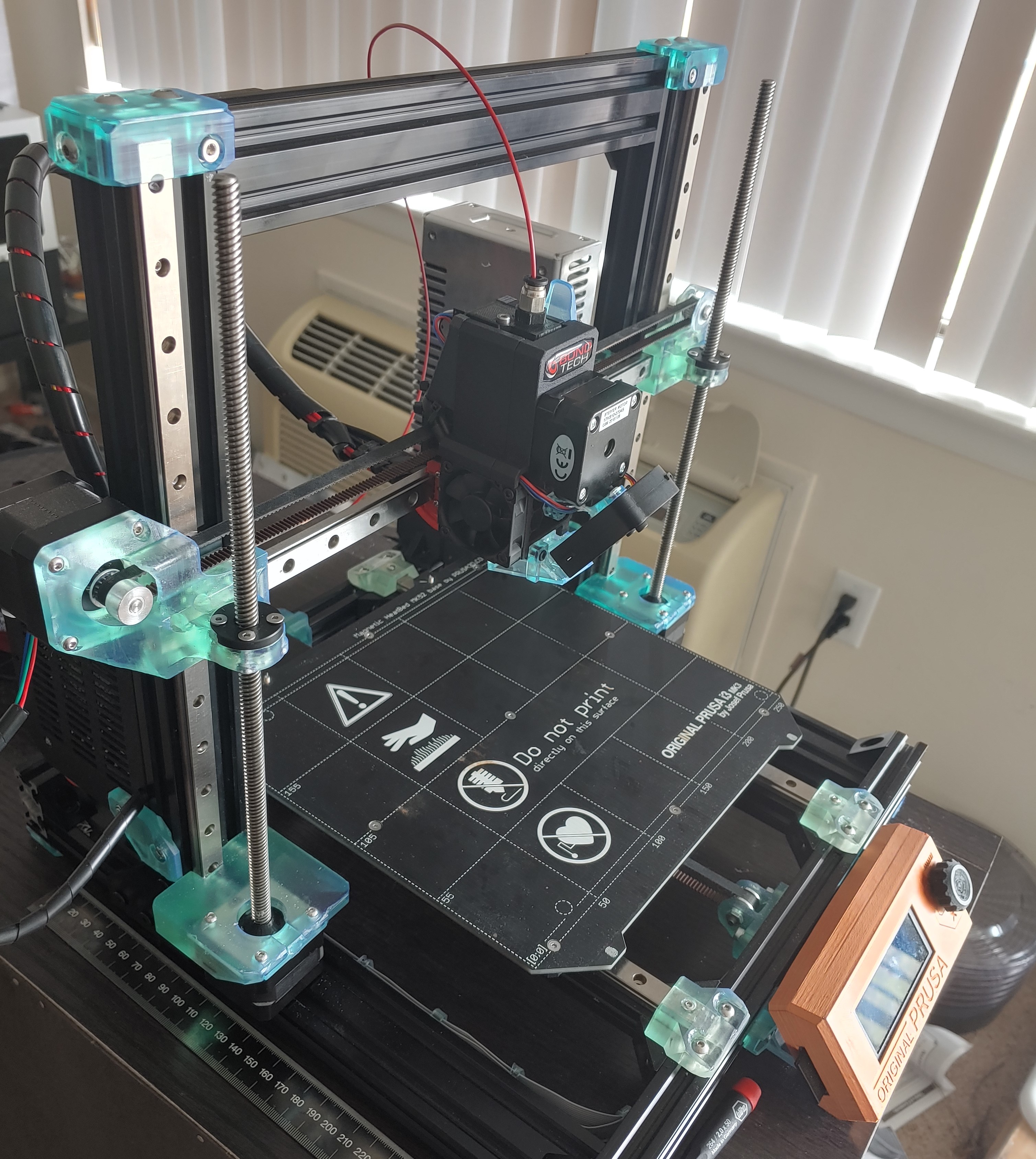 Prusa Bear Linear rail modification with single rail x axis