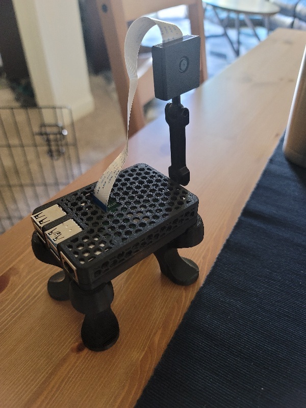 Raspberry Pi 4 Case and Integrated Camera Mount
