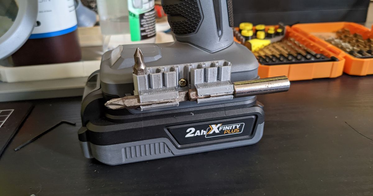 Drill Bit Holder for ALDI Ferrex Pro by SteveW91 Download free STL