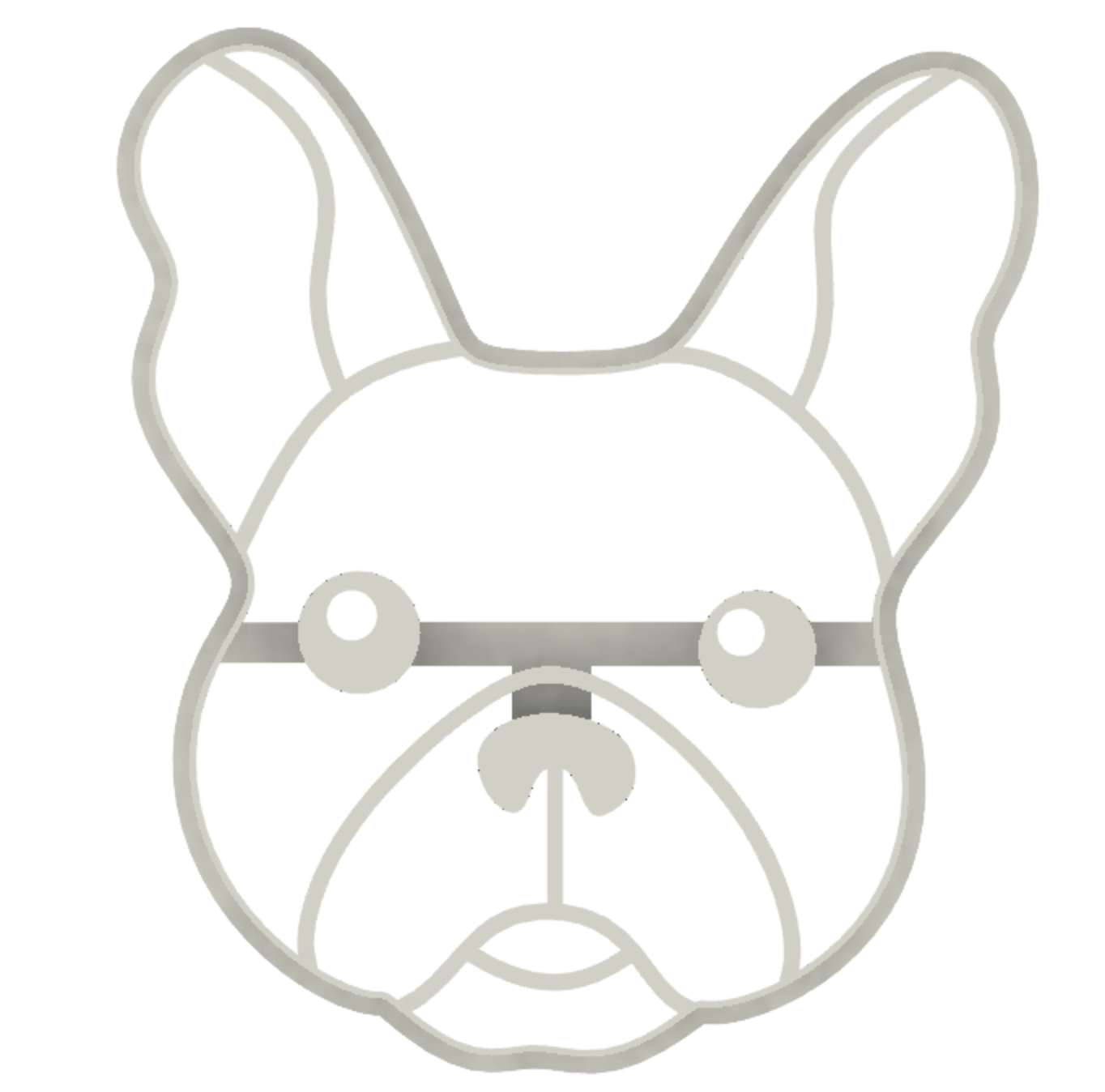 French bulldog cookie cutter