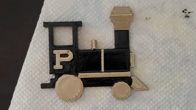 Purdue Train Christmas Ornament