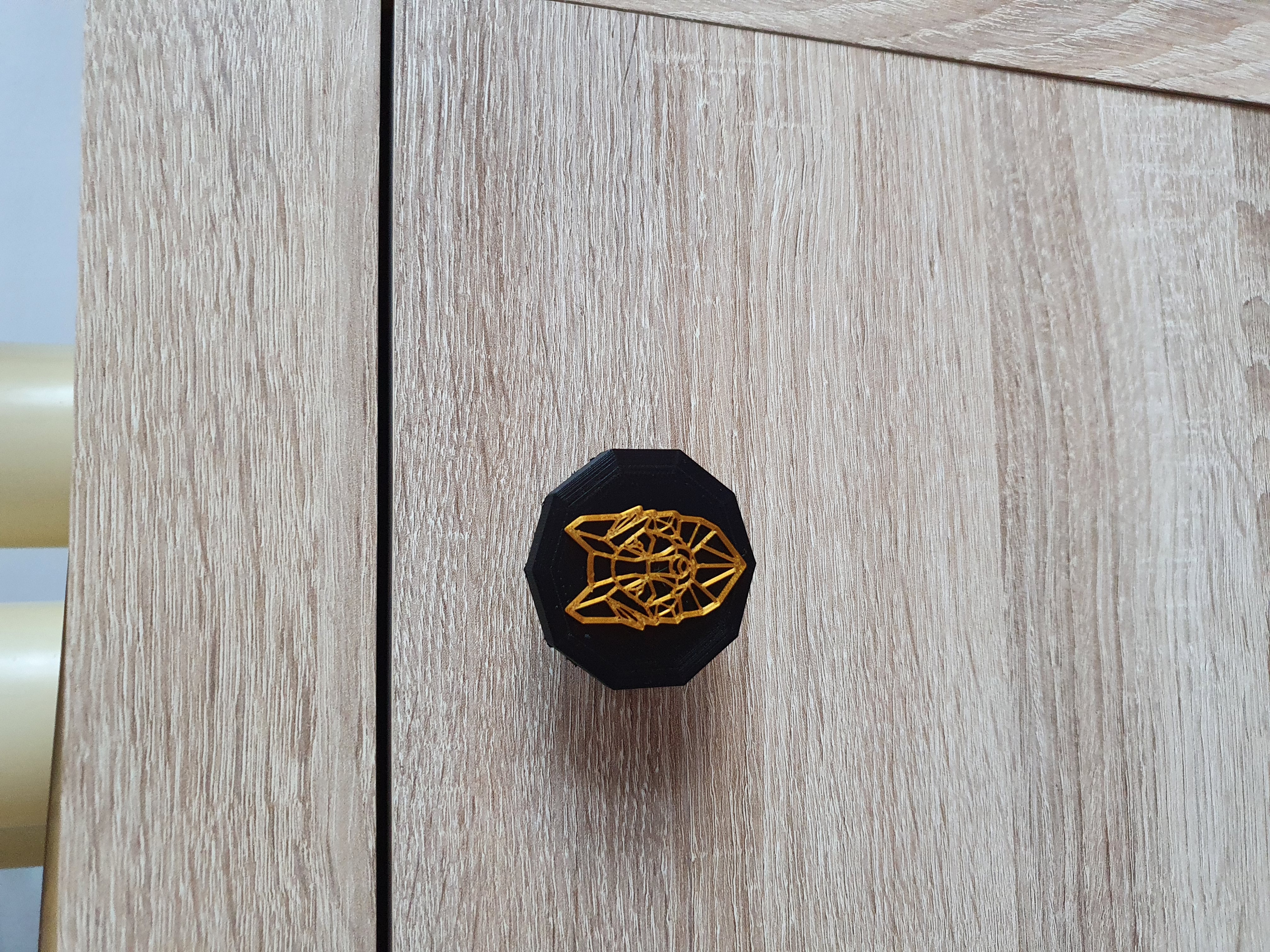 Miniatura 6 do modelo 3D Cabinet Knobs - Wolf, Owl, Giraffe