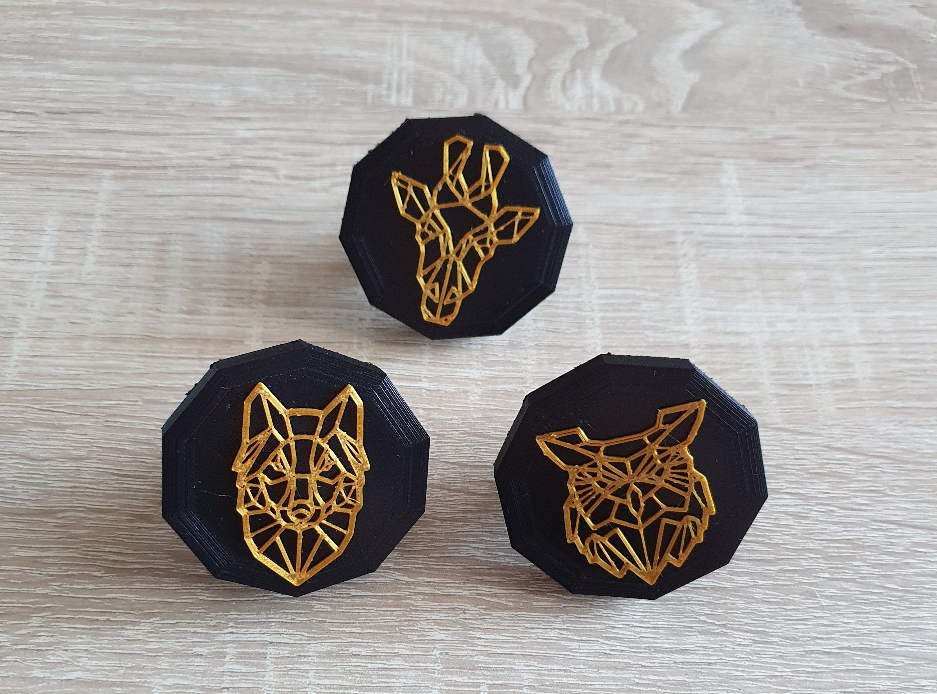 Cabinet Knobs - Wolf, Owl, Giraffe