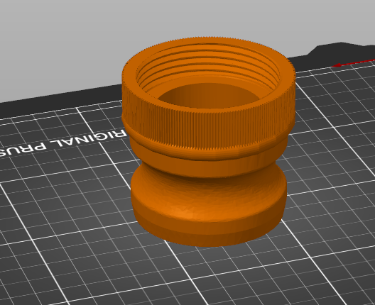 IBC Tote threads to cam and groove coupler