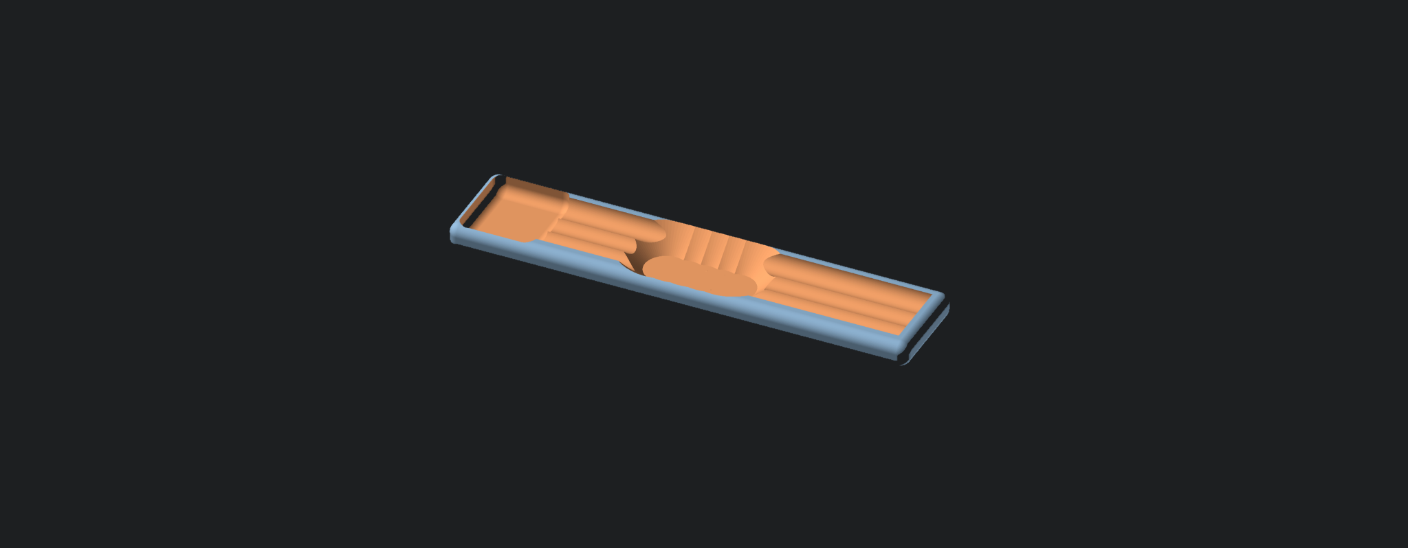 Gridfinity Xacto Knife Tray Insert (3 slots)