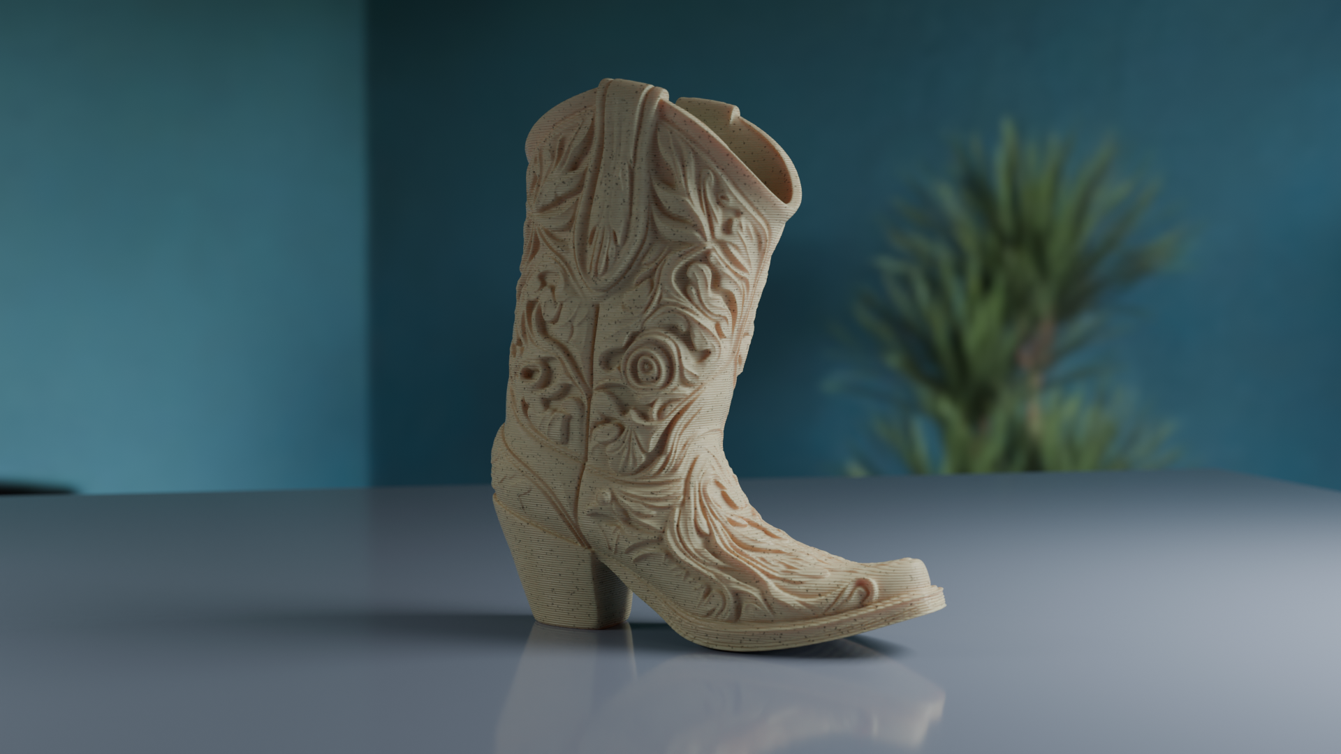Cowboy Boots Pen Holder
