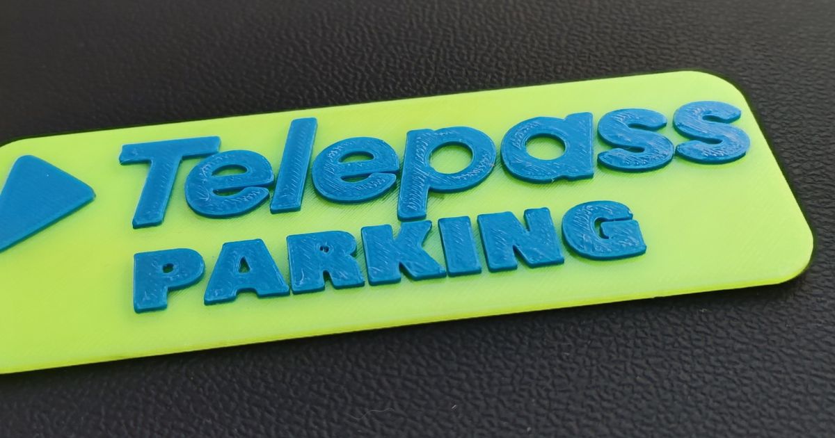 Telepass parking ticket - tagliando strisce blu parcheggio by peppe89, Download free STL model